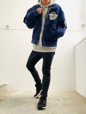 「寒い」｜「アイテム（その他アウター）」を使った、tamtamrompさん（メンズ・170cm）の冬コーディネート