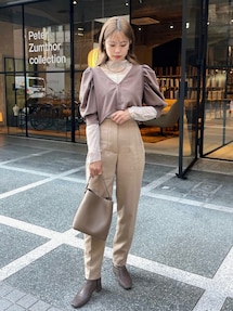 【美品】アメリ　3WAY VOLUME SLEEVE LAYERED TOP Ameri（アメリ）の「3WAY VOLUME SLEEVE LAYERED TOP（ニット