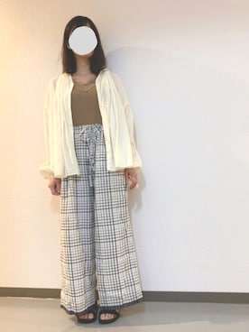 「Vlas Blomme（ヴラスブラム）のアイテム」を使った、Lyさん（レディース・155cm）の夏コーディネート