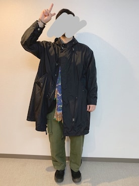 「m47」｜「アイテム（モッズコート）」を使った、Lyさん（メンズ・171cm）の春コーディネート