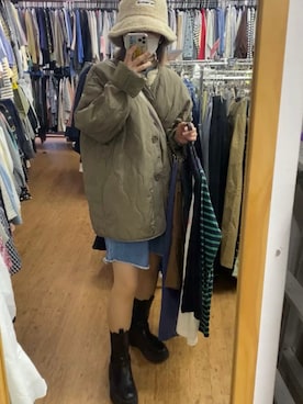 「厚底」｜「アイテム（ノーカラージャケット）」を使った、maaaaa1216さん（レディース・155cm）の冬コーディネート