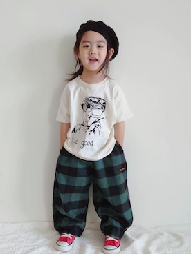 「夏秋ミックス」｜「アイテム（スニーカー）」を使った、aratanさん（キッズ・100cm）の夏コーディネート
