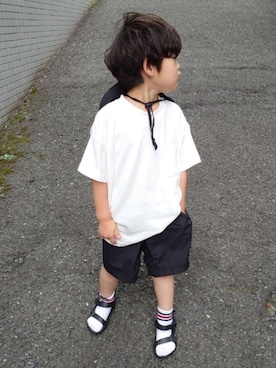 「アイテム（サンダル）」を使った、aratanさん（キッズ・100cm）の夏コーディネート