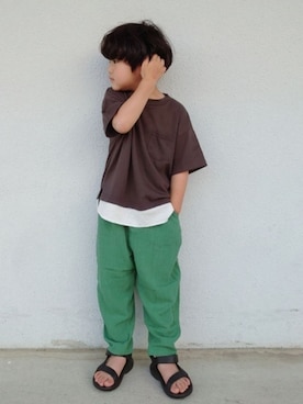 「アイテム（サンダル）」を使った、aratanさん（キッズ・100cm）の夏コーディネート