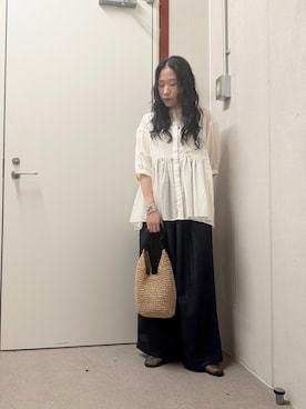 「URBAN RESEARCH DOORS（アーバンリサーチドアーズ）のアイテム（デニムパンツ）」を使った、pyonさん（レディース・161cm）の夏コーディネート