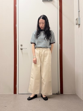 「URBAN RESEARCH DOORS（アーバンリサーチドアーズ）のアイテム（Tシャツ/カットソー、ブルー系）」を使った、pyonさん（レディース・161cm）の春コーディネート