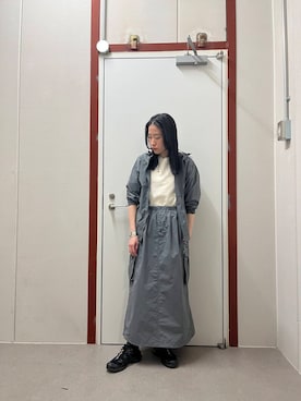 「snowpeak」｜「アイテム（ナイロンジャケット）」を使った、pyonさん（レディース・161cm）の冬コーディネート
