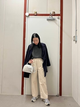 「URBAN RESEARCH DOORS（アーバンリサーチドアーズ）のウールリバーテーラードコート（その他アウター）」を使った、pyonさん（レディース・161cm）の冬コーディネート