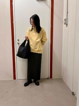 「URBAN RESEARCH DOORS（アーバンリサーチドアーズ）のクッショントート（トートバッグ）」を使った、pyonさん（レディース・161cm）の冬コーディネート