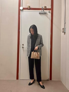 「アイテム（セットアップ）」を使った、pyonさん（レディース・161cm）の冬コーディネート