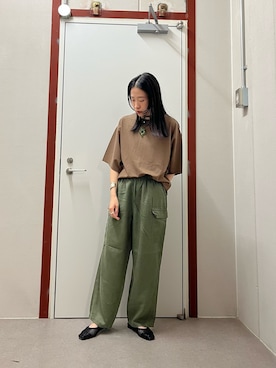 「アイテム（Tシャツ/カットソー）」を使った、pyonさん（レディース・161cm・30代）の夏コーディネート
