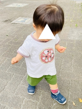 「CHUMS（チャムス）のアイテム（レッグウェア）」を使った、Neckさん（キッズ・80cm）の夏コーディネート