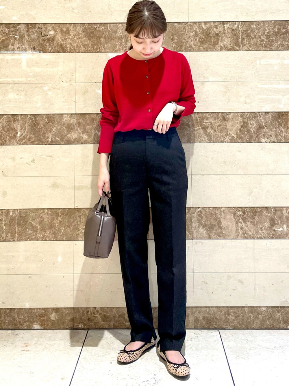 ★美品◆アーバンリサーチロッソ◆ ウォッシャブルウールクルーネックカーディガン URBAN RESEARCH ROSSO WOMEN（アーバンリサーチ ロッソ）の