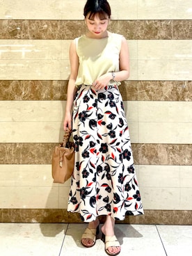 「URBAN RESEARCH ROSSO WOMEN（アーバンリサーチ　ロッソ）のアイテム（サンダル）」を使った、Mikaさん（レディース・153cm）の夏コーディネート