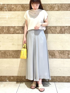 「URBAN RESEARCH ROSSO WOMEN（アーバンリサーチ　ロッソ）のアイテム（サンダル）」を使った、Mikaさん（レディース・153cm）の夏コーディネート