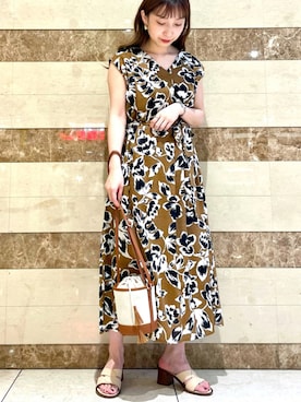 「URBAN RESEARCH ROSSO WOMEN（アーバンリサーチ　ロッソ）のアイテム（サンダル）」を使った、Mikaさん（レディース・153cm）の夏コーディネート