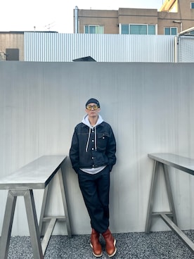 「アイテム（デニムジャケット）」を使った、bboyloco🇰🇷さん（メンズ・174cm・30代）の春コーディネート