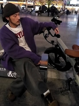 「アイテム（スウェット）」を使った、いつきんぐさん（メンズ・173cm）の冬コーディネート