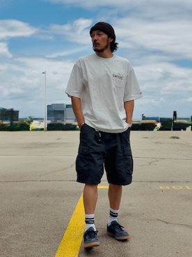 「Levi's（リーバイス）のアイテム（パンツ）」を使った、いつきんぐさん（メンズ・173cm）の夏コーディネート