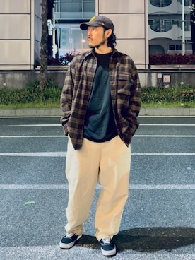 「EKAL（エカル）のアイテム」を使った、いつきんぐさん（メンズ・173cm）の春コーディネート