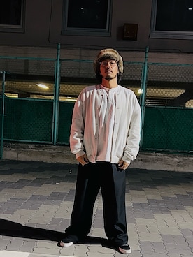 「GLOBAL WORK（グローバルワーク）のアイテム（帽子）」を使った、いつきんぐさん（メンズ・173cm）の冬コーディネート