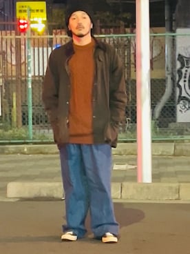 「アイテム（キャスケット）」を使った、いつきんぐさん（メンズ・173cm）の冬コーディネート