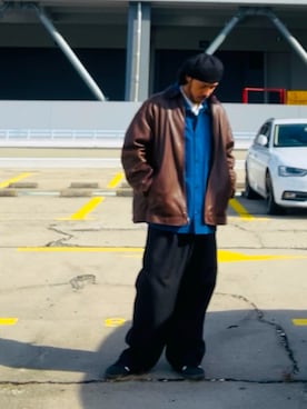 「アイテム（キャスケット）」を使った、いつきんぐさん（メンズ・173cm）の冬コーディネート