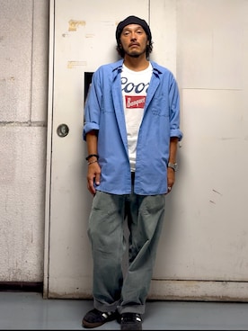 「アイテム（キャスケット）」を使った、いつきんぐさん（メンズ・173cm）の夏コーディネート