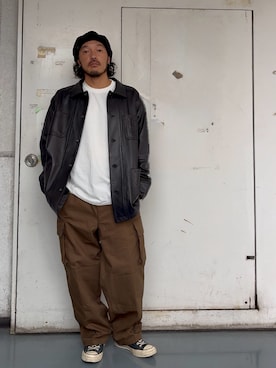 「Schott(ショット)のアイテム」を使った、いつきんぐさん(メンズ・173cm)の秋コーディネート