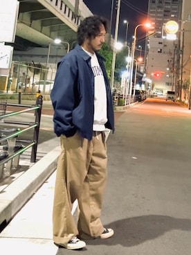 「EU,US CONVERSE（イーユーユーエスコンバース）のアイテム」を使った、いつきんぐさん（メンズ・173cm）の春コーディネート