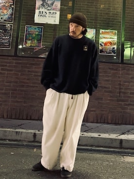 「CA4LA（カシラ）のアイテム（帽子）」を使った、いつきんぐさん（メンズ・173cm）の秋コーディネート