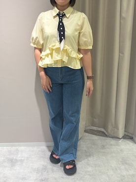 「スカーフアレンジ」｜天王寺ミオ本館店さん（レディース・153cm）の春コーディネート