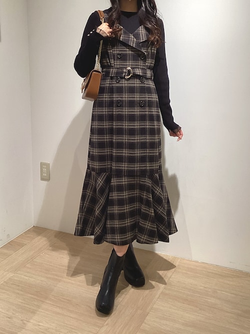 セール】2025秋冬新作 チェックトレンチジャンスカ（ジャンパー