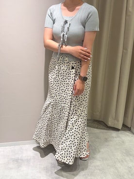 「ニットトップス」｜天王寺ミオ本館店さん（レディース・153cm）の夏コーディネート