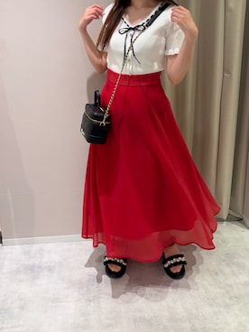 「MISCH MASCH（ミッシュマッシュ）のアイテム（スカート）」を使った、天王寺ミオ本館店さん（レディース・151cm）の春コーディネート