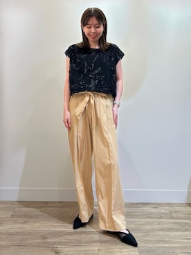 「CHIGNON（シニヨン）のアイテム」を使った、TAKAKURAさん（レディース・155cm）の夏コーディネート