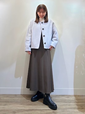 「アイテム（ワンピース）」を使った、TAKAKURAさん（レディース・155cm）の秋コーディネート