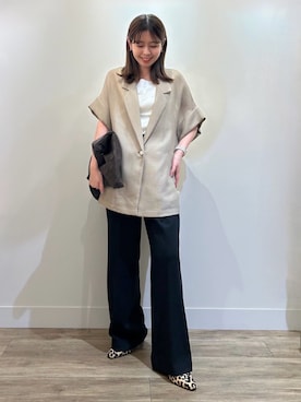 「アイテム（テーラードジャケット）」を使った、TAKAKURAさん（レディース・155cm）の夏コーディネート