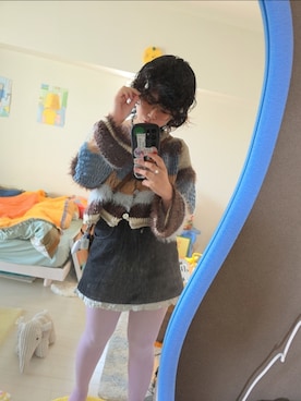 「アイテム（ヘアアクセサリー）」を使った、nanachan1125さん（レディース・157cm）の秋コーディネート