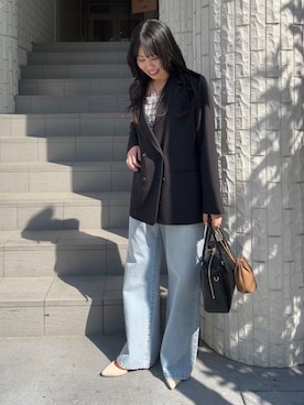 「RODE SKO（ロデスコ）のアイテム（シューズ）」を使った、MINAMIさん（レディース・153cm）の春コーディネート