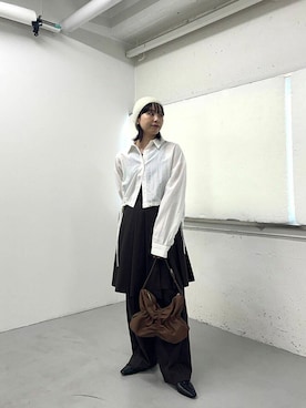 「ブルベ冬×秋カラーコーデ」｜MINAMIさん（レディース・153cm）の秋コーディネート