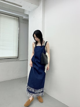 「アイテム（バンダナ/スカーフ）」を使った、MINAMIさん（レディース・153cm）の夏コーディネート