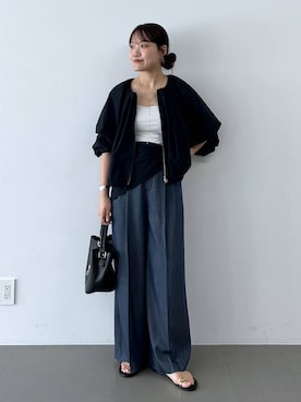 「AULENTTI（オウレンティ）のアイテム」を使った、anriさん（レディース・157cm）の春コーディネート