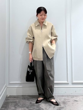 「BABYLONE（バビロン）のアイテム（ブルゾン）」を使った、anriさん（レディース・157cm）の春コーディネート