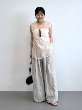 「BABYLONE（バビロン）のアイテム」を使った、anriさん（レディース・157cm）の夏コーディネート