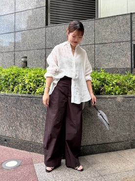 「NINA&JULES（ニナエジュール）のアイテム」を使った、anriさん（レディース・157cm）の夏コーディネート