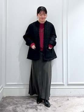 「BABYLONE（バビロン）のアイテム（スカート）」を使った、anriさん（レディース・157cm）の秋コーディネート