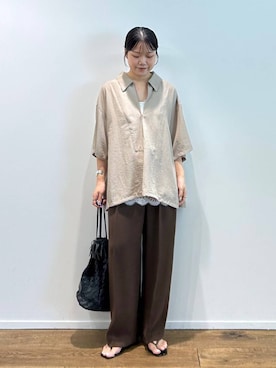 「MOHI（モヒ）のアイテム」を使った、anriさん（レディース・157cm）の夏コーディネート