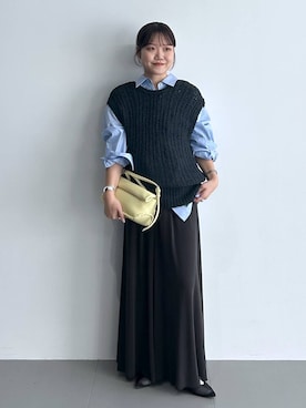 「ADD CULUMN（アドカラム）のアイテム」を使った、anriさん（レディース・157cm）の春コーディネート