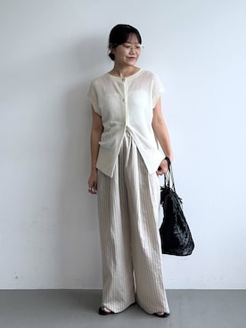 「BABYLONE（バビロン）のアイテム」を使った、anriさん（レディース・157cm）の夏コーディネート